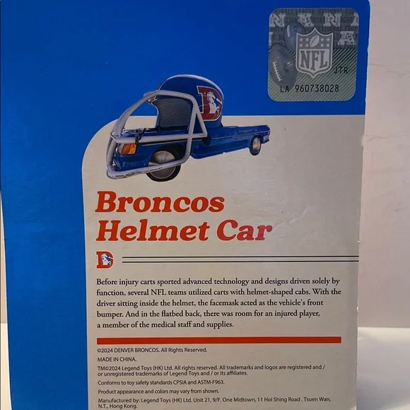 Denver Broncos Replica Helmet Car - Picture 3 of 4